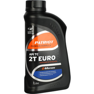 Масло моторное PATRIOT G-Motion 2T EURO 1л (850030200) масло цепное patriot g motion chain oil 1 л 20 35 °с