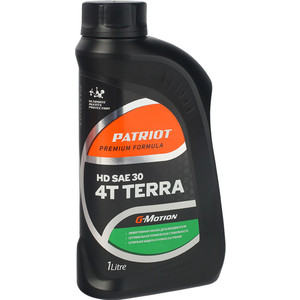 Масло моторное PATRIOT HD SAE 30 4Т TERRA G-Motion 1л (850030400) масло моторное 2т patriot power active минеральное 100 мл