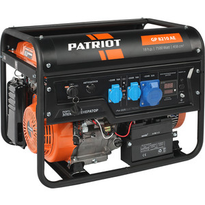 Генератор бензиновый PATRIOT GP 8210AE генератор бензиновый patriot max power srge 6500