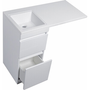 Мебель для ванной Style line Даллас Люкс 38 (100L) напольная, под стиральную машину, усиленный кронштейн, белая