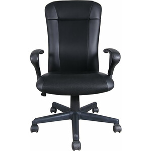 Кресло оператора Brabix Optima MG-370 с подлокотниками экокожа/ткань черное (531580) кресло оператора brabix optima mg 370 с подлокотниками экокожа ткань черное 531580