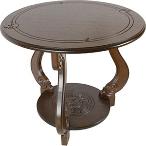 Стол журнальный Мебелик Грация (М) темно-коричневый (П0002552) стол журнальный мебелик грация м слоновая кость sn000629