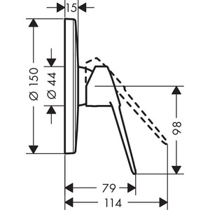 Смеситель для душа Hansgrohe Novus Loop с механизмом, хром (71365000, 01800180)