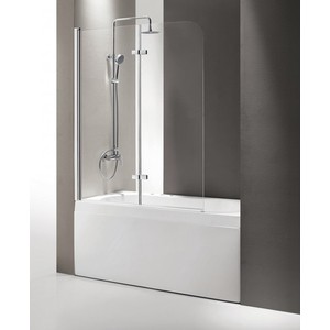 Шторка для ванны Cezares Eco V-21 120х140 прозрачная, хром (ECO-O-V-21-120/140-C-Cr) шторка для ванны 70 см ambassador bath screens 16041102 прозрачное