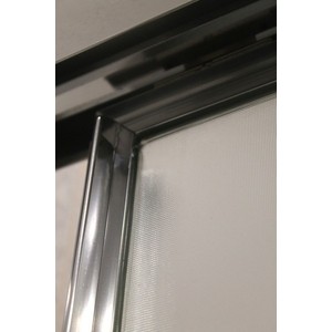 Дверное полотно Cezares ELENA-W-60-P-Cr-L левая профиль хром, стекло рифленое Punto