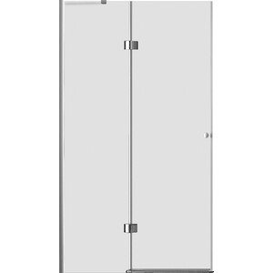 Дверное полотно Cezares Verona W L 100х195 левая, рифленая Punto, хром (VERONA-W-60/40-P-Cr-L)