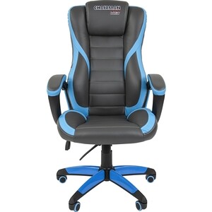 Офисное кресло Chairman game 22 экопремиум серо-голубой