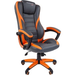 Офисное кресло Chairman game 22 экопремиум серо-оранжевый кресло игровое chairman game 22 серое оранжевое