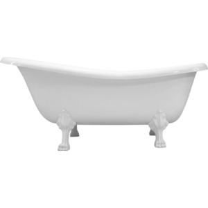 Ванна из литого мрамора Эстет Марсель 170x80 см, с белыми ножками (ФР-00006516)