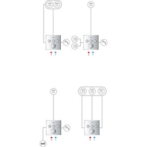 Смеситель для ванны Grohe SmartControl Mixer накладная панель, для 35600 (29149000)
