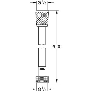 Душевой шланг Grohe Rotaflex 200 см, ПВХ, хром (28413001)