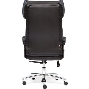 Кресло TetChair GRAND кожа натуральная черный/кож зам серый