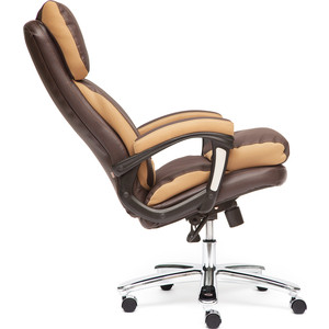 Кресло TetChair GRAND кожа натуральная/кож/зам коричневый