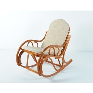 Кресло-качалка с подушкой Vinotti 05/04 коньяк кресло вращающееся vinotti gx 04 01