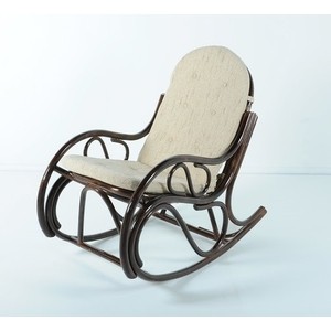 Кресло-качалка с подушкой Vinotti 05/04 темный коньяк стол со стеклом vinotti 02 15a темный коньяк