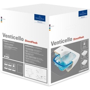 Унитаз подвесной безободковый Villeroy Boch Venticello с микролифтом (4611 RS01)