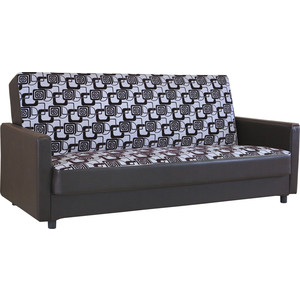 Диван книжка Шарм-Дизайн Классика Д 120 шенилл ромб+экокожа коричневый диван кровать шарм дизайн классика 2в шенилл серый