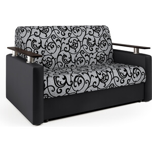 Диван аккордеон Шарм-Дизайн Шарм 100 черный узоры диван кровать шарм дизайн шарм 100 экокожа беж и узоры