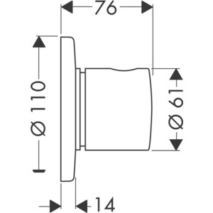 Переключатель потоков Hansgrohe Trio/Quattro для механизмов 15981180 или 15930180, хром (15932000)