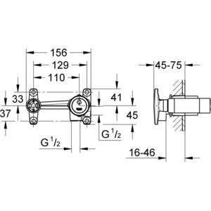 Механизм Grohe Ondus часть на 2 отверстия (32635000)