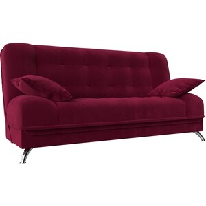 Диван-книжка Мебелико Анна микровельвет красный диван угловой мебелико эмир п микровельвет красный