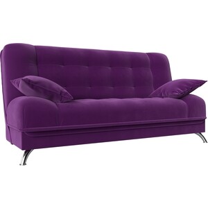 Диван-книжка Мебелико Анна микровельвет фиолетовый диван угловой мебелико эмир п микровельвет фиолетовый