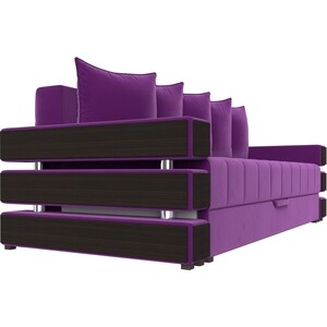 Диван-еврокнижка Мебелико Венеция микровельвет фиолетовый