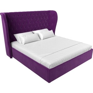 Кровать Мебелико Далия микровельвет фиолетовый