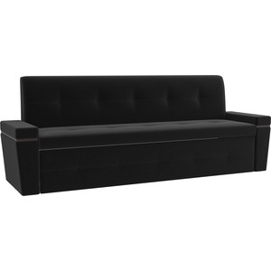 Кухонный диван Мебелико Деметра микровелвет (черный) кухонный угловой диван мебелико деметра эко кожа коричневый левый угол