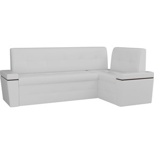Кухонный угловой диван Мебелико Деметра эко-кожа (белый) правый угол диван мебелико тахта эко кожа бело правый