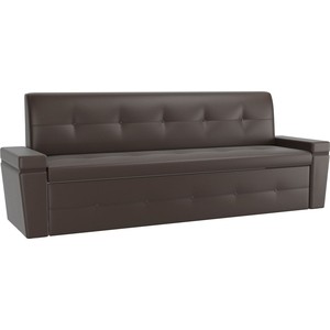 Кухонный диван Мебелико Деметра эко-кожа (коричневый) угловой диван мебелико милфорд рогожка коричневый правый угол