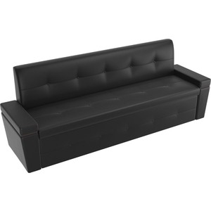 Кухонный диван Мебелико Деметра эко-кожа (черный)