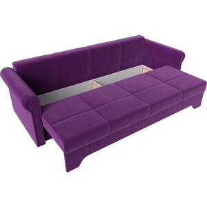 Диван-еврокнижка Мебелико Европа микровельвет фиолетовый