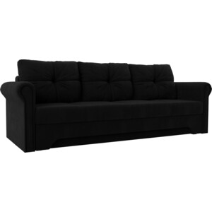 Диван-еврокнижка Мебелико Европа микровельвет черный диван еврокнижка мебелико венеция микровельвет фиолетово черн