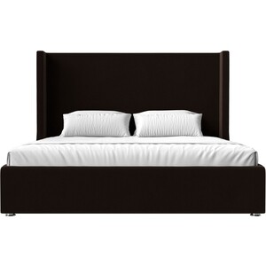 Кровать Мебелико Ларго микровельвет коричневый кровать двуспальная мебелико герда микровельвет беж