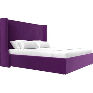 Кровать Мебелико Ларго микровельвет фиолетовый