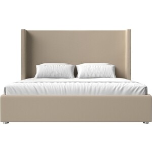 Кровать Мебелико Ларго эко-кожа бежевый интерьерная кровать мебелико камилла эко кожа бело