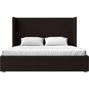 Кровать Мебелико Ларго эко-кожа коричневый кровать двуспальная мебелико герда экокожа коричневая