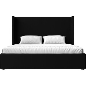 Кровать Мебелико Ларго эко-кожа черный кровать двуспальная мебелико герда экокожа коричневая