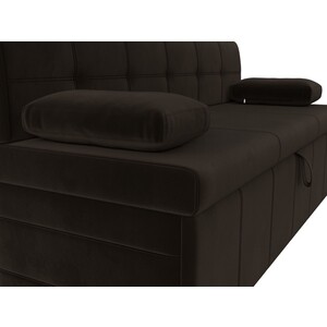 Кухонный диван Мебелико Лео микровельвет коричневый