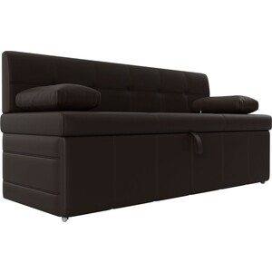 Кухонный диван Мебелико Лео эко-кожа коричневый угловой диван мебелико милфорд рогожка коричневый правый угол
