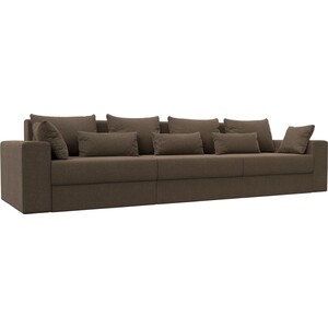 Диван-еврокнижка Мебелико Майами Long рогожка коричневый диван еврокнижка мебелико европа микровельвет коричневый