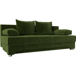 Диван-еврокнижка Мебелико Ник-2 микровельвет зеленый диван еврокнижка мебелико венеция микровельвет фиолетово черн