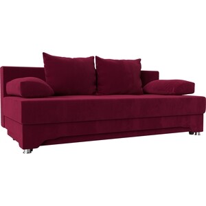 Диван-еврокнижка Мебелико Ник-2 микровельвет красный диван угловой мебелико эмир п микровельвет красный