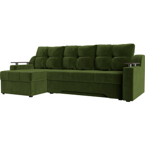 Диван угловой Мебелико Сенатор микровельвет зеленый левый диван угловой мебелико сенатор микровельвет красный левый