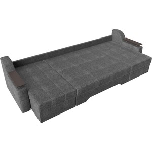 Угловой диван Мебелико Сенатор-П рогожка серый