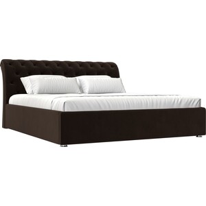 Кровать Мебелико Сицилия микровельвет коричневый кровать двуспальная мебелико герда микровельвет беж