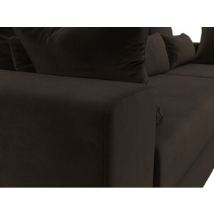 Угловой диван Мебелико Майами микровельвет коричневый правый угол