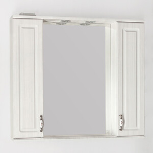 Зеркало-шкаф Style line Олеандр-2 Люкс 90 с подсветкой, рельеф пастель (ЛС-00000484) зеркало шкаф style line олеандр 2 люкс 90 с подсветкой рельеф пастель лс 00000484