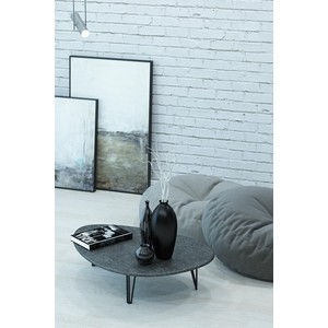 Столы журнальные Мебелик Дадли Серый бетон кромка с клеем для столешницы бетон светлый 4 2 мм 2 4 м светло серый